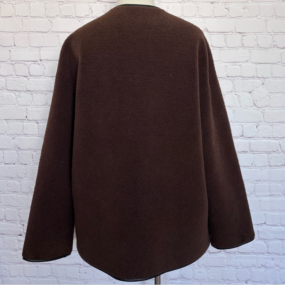REBECCA MINKOFF Chocolate Brown Shearling Toggle Jacket--NWT--M - Picture 8 of 15